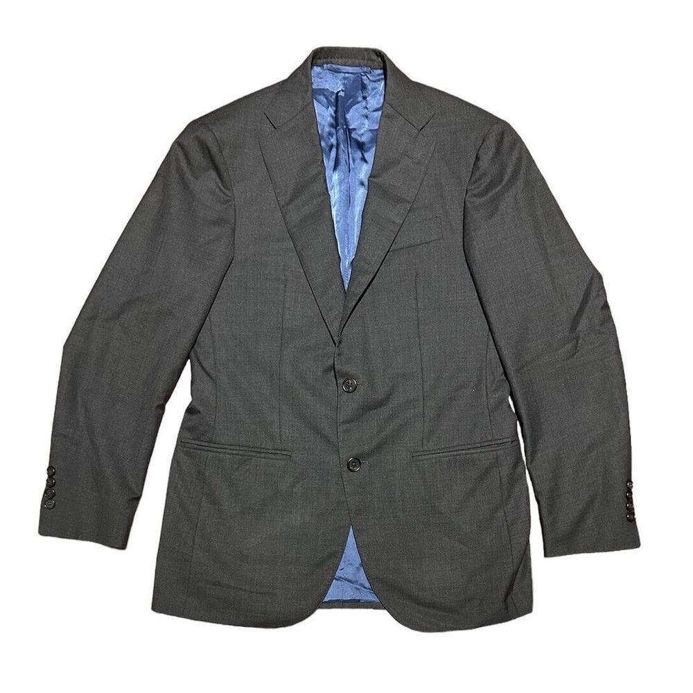 Sid Mashburn Sport Coat Men 36R Gray 2 Button Lined Wool Blazer Jacket Business